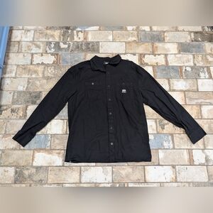 Vans Off The Wall Black Long Sleeve Button Down Shirt - Men’s Large